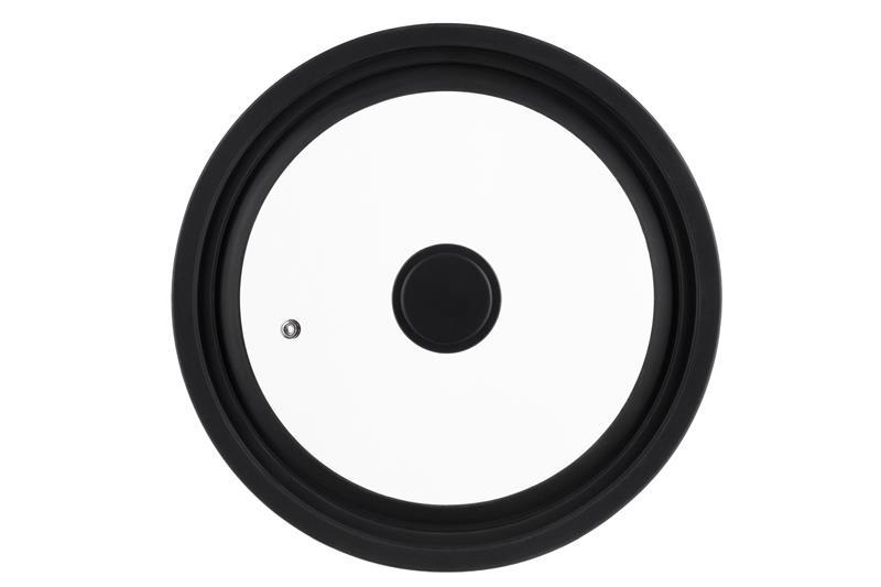 Кришка універсальна Ardesto Black Mars, Smart, 24х26х28см, термостійке скло, силікон