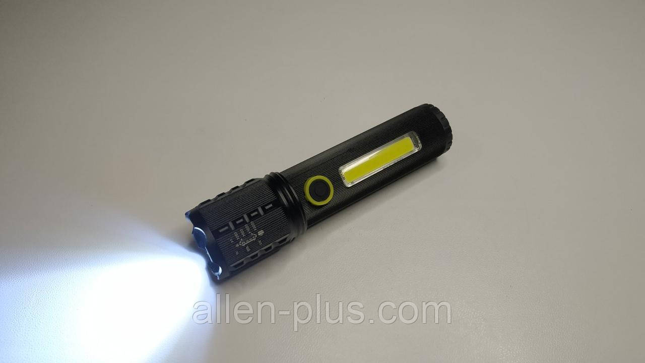 Ліхтар ручний BL-С71-P50+COB, акумулятор 18650, microUSB, zoom