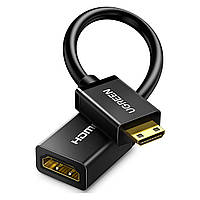 Перехідник UGreen Mini HDMI to HDMI Female Adapter Cable 20137 (Чорний, 22 см)