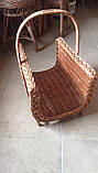 Плетена дровниця з лози з ручкою 45*34*32см, фото 5