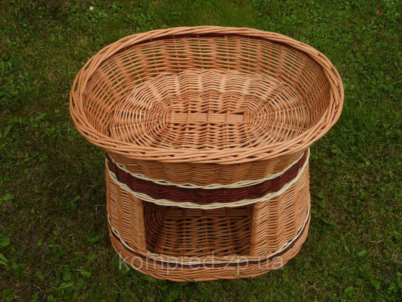 Плетений будинок для кота з лежаком із лози, фото 1