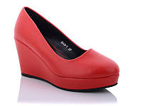 Червоні жіночі туфлі на танкетке.Зручні стильні гарні Купити недорого. Размер 36-40