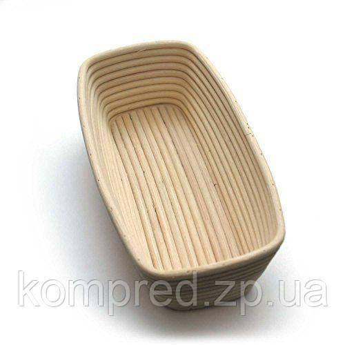 Форма корзинка для расстойки хлеба, теста из ротанга 30*14*8 прямоугольная, с тканевым чехлом - фото 1 - id-p1733387574