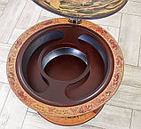 Глобус бар підлоговий на 3-х ніжках з дерева коричневого кольору, фото 7