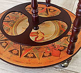 Глобус бар підлоговий на 3-х ніжках з дерева коричневого кольору, фото 4