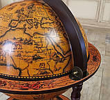 Глобус бар підлоговий на 3-х ніжках з дерева коричневого кольору, фото 3
