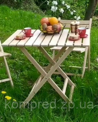 Набор деревянной раскладной мебели стол и 4 стула для сада, беседки ...