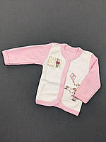 Кофточка дитяча Baby life Песик 68см біла з рожевим 91-01