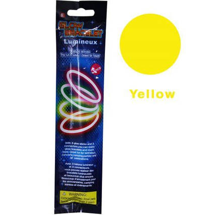 Неоновий браслет-світляшка (3 шт.), жовтий