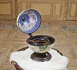 Глобус бар настільний Мапа світу новий дизайн кремовий сфера 33 см, фото 8