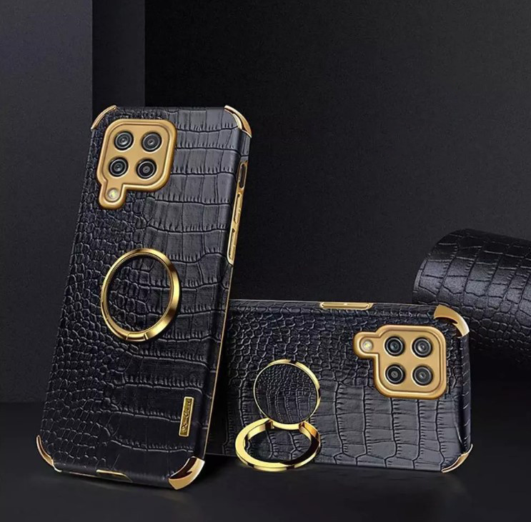 Чохол для Samsung Galaxy M62 з тисненням під шкіру крокодила і магнітним утримувачем