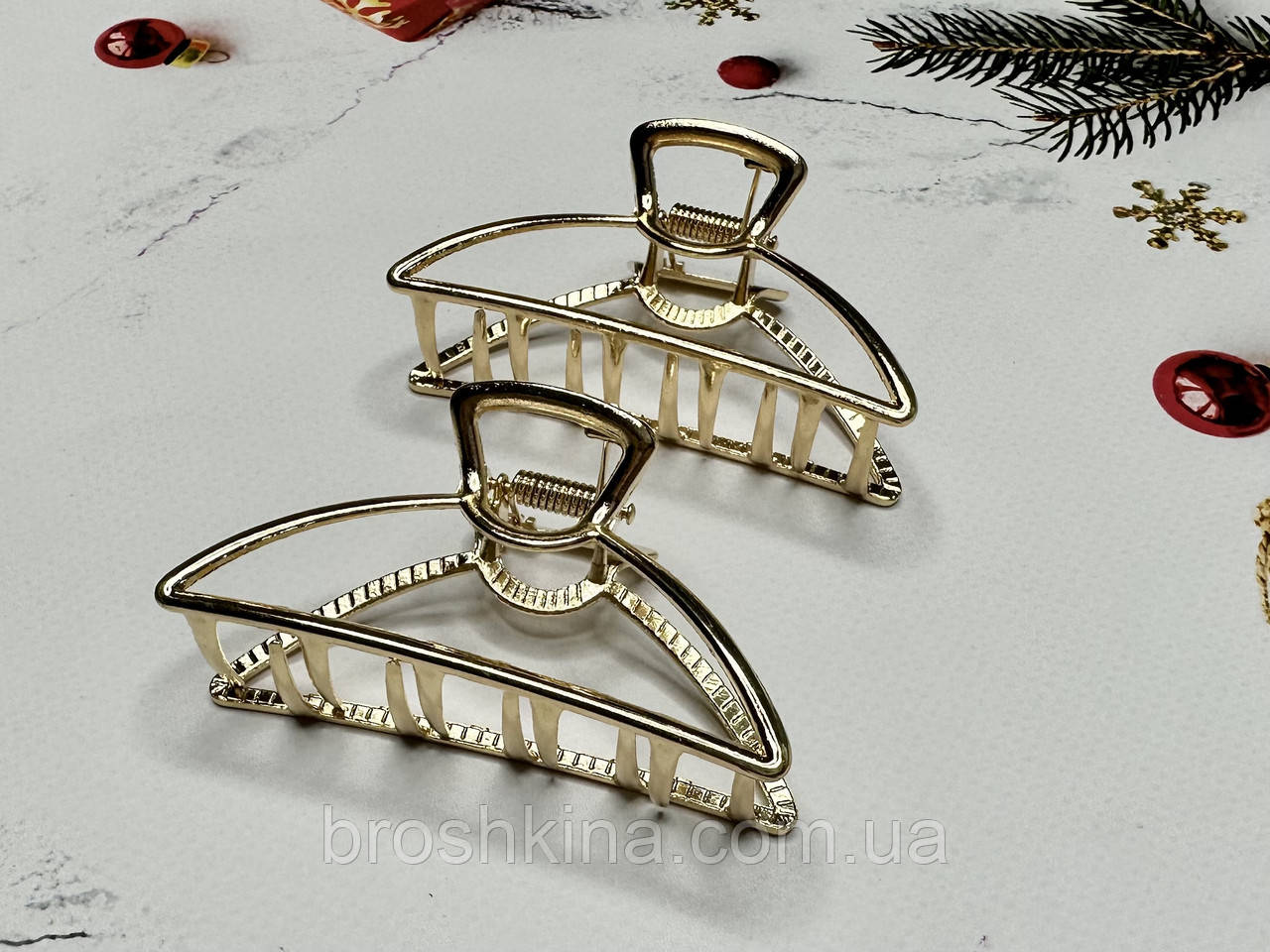 Крабі для волосся гуртом 7 см метал 6 шт./пач., фото 1