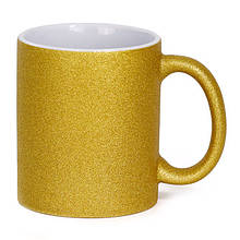 Чашка для сублімації 330 мл гліттер золото