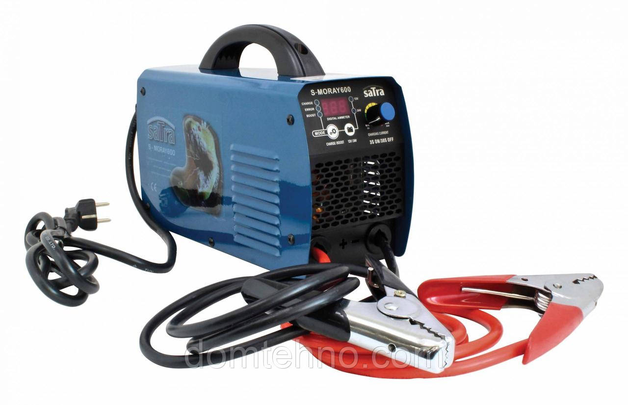 Інверторний зарядний пристрій для зарядки акумуляторів 12 і 24 В з функцією запуску S-MORAY600 SATRA Бустер для запуску авто