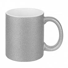 Чашка для сублімації 330 мл гліттер срібло