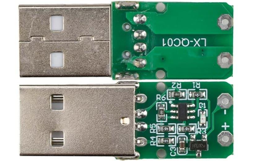 Quick Charge (QC) USB type-A (male) trigger триггер 20v max 2a 40w + корпус (A class) 1 день гар. - фото 3 - id-p1733434284