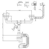 Сифон подвійної мийки MDU 312S, фото 3