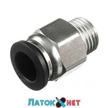 З'єднання цангове для поліуретанових шлангів 10 мм 1/4 зовнішня різь PT-2303 Intertool