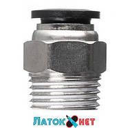 З'єднання цангове для поліуретанових шлангів 12 мм 1/2 зовнішня різь PT-2314 Intertool, фото 3