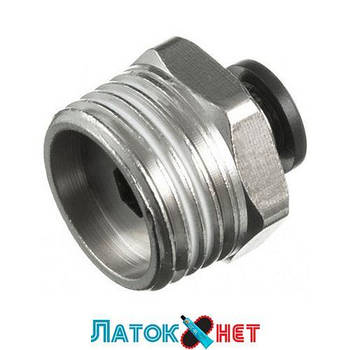З'єднання цангове для поліуретанових шлангів 6 мм 1/2 зовнішня різь PT-2311 Intertool