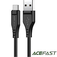 Кабель быстрой зарядки ACEFAST C3-04 USB-A to USB-C Black 1.2 м (AFC3-04B) Гарантия!