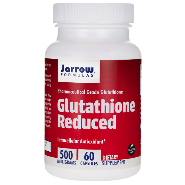 Глутатіон відновлений 500 мг 60 вегетаріанських капсул/Glutathione Red Jarrow Formula USA