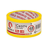 Скотч желтый 48мм*50м*44мкм INTERTOOL KT-0916