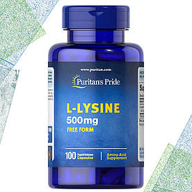 Л-Лізин Puritan's Pride L-Lysine 500 мг 100 капсул
