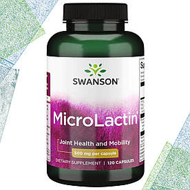 Хондропротектор Swanson MicroLactin 500 мг (для суглобів) 120 капсул