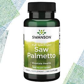 Для простати Swanson Saw Palmetto Пальметто 540 мг 100 капсул