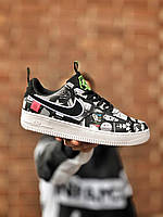 Мужские кроссовки Nike Air Force World Black White ALL02376