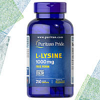 Л-Лизин Puritan's Pride L-Lysine 1000 мг 250 таблеток (каплетс)