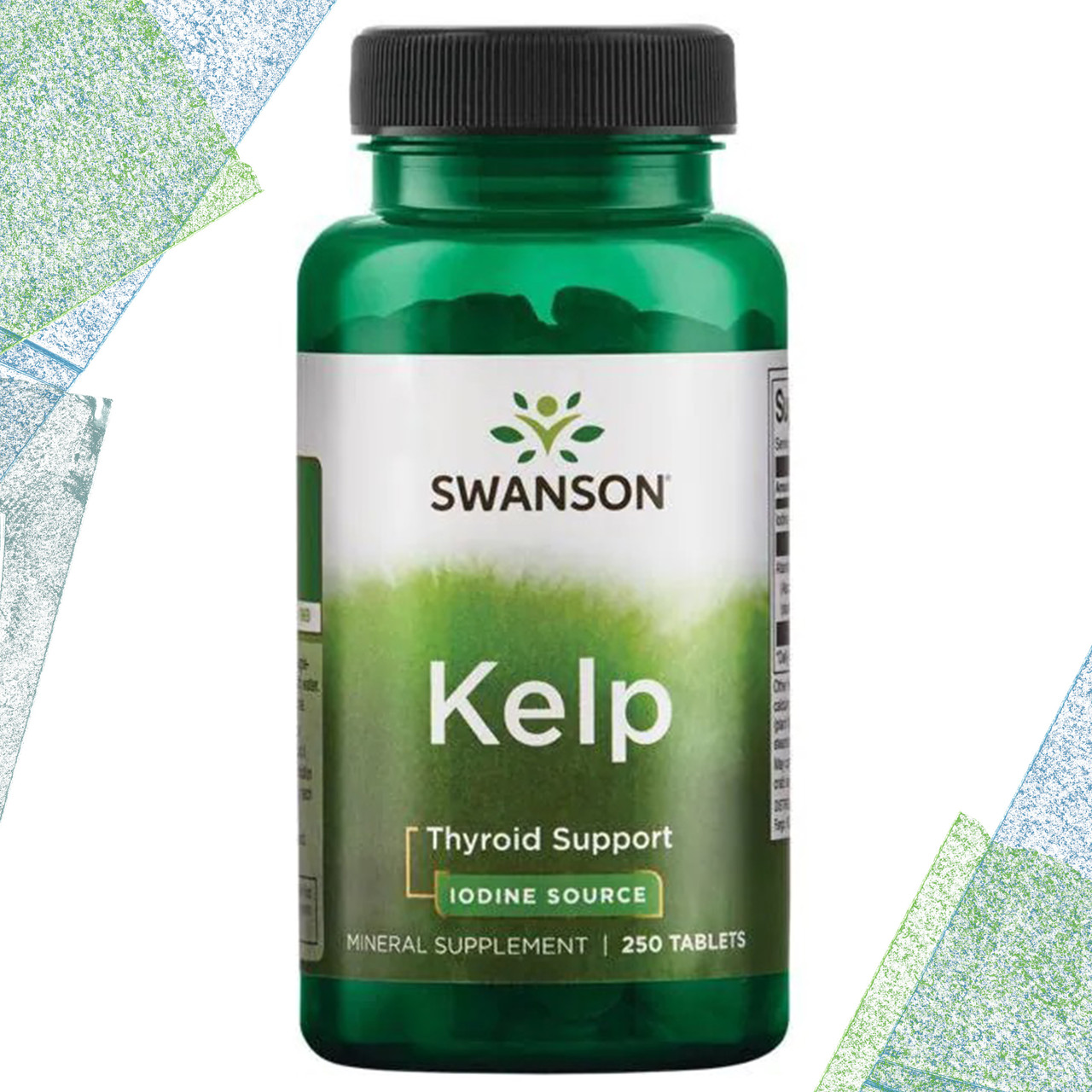 Водорості для щитовидки Swanson Kelp (Iodine source, джерело йоду) 250 таблеток