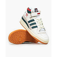 Мужские кроссовки Adidas Forum 84 High White Green Red ALL09456