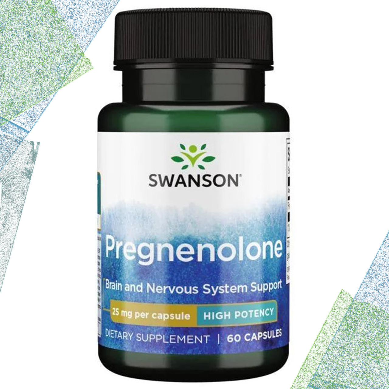Мозок + Нервова система Swanson Pregnenolone (Brain and Nevous System) 25 мг 60 капсул