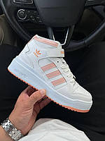 Женские кроссовки Adidas Forum 84 High White Pink ALL09631