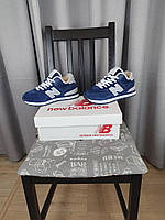 Женские кроссовки New Balance 574 Navy White Winter (с мехом)