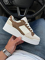 Женские кроссовки Adidas Forum Bold Brown White Beige ALL09128