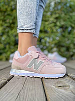 Жіночі кросівки New Balance 574 Pink And Silver Trainers (с мехом) ALL04804