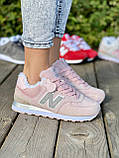 Жіночі кросівки New Balance 574 Pink And Silver Trainers (с мехом) ALL04804, фото 8