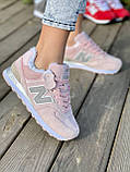 Жіночі кросівки New Balance 574 Pink And Silver Trainers (с мехом) ALL04804, фото 9