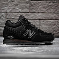 Жіночі кросівки Нью Баланс New Balance 574 Black Winter Fur (хутро)
