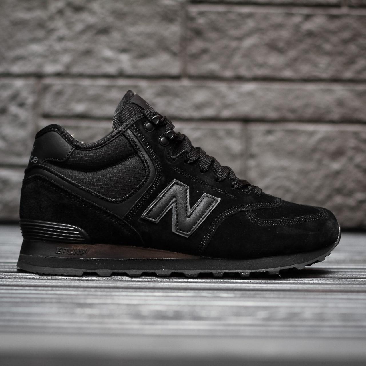 Жіночі кросівки Нью Баланс New Balance 574 Black Winter Fur (хутро), фото 1