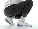 Жіночі кросівки Nike Air Jordan 4 Retro White Cement (с мехом)308499-104, фото 10