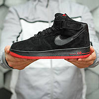 Мужские кроссовки Nike Air Force 1 High "Black" (с мехом) ALL05041