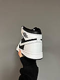 Жіночі кросівки Джордан Jordan 1 High White Black (хутро) ALL07205, фото 4