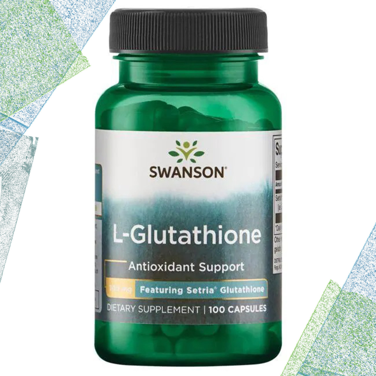 Глютатіон Swanson L-Glutathione Antioxidant Support 100 мг 100 капсул
