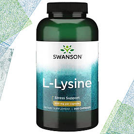 Л-Лізин Swanson L-Lysine 500 мг 300 капсул
