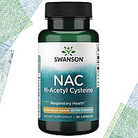 Отхаркивающее Swanson N-Acetyl Cysteine (N-Ацетил цистеин) 1000 мг 60 капсул