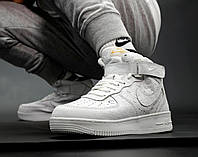 Мужские кроссовки Louis Vuitton х Nike Air Force 1 Mid by Virgil Abloh White ALL09484